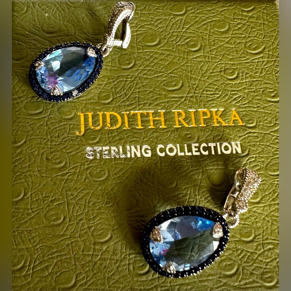 Judith Ripka Capri clip-on earrings